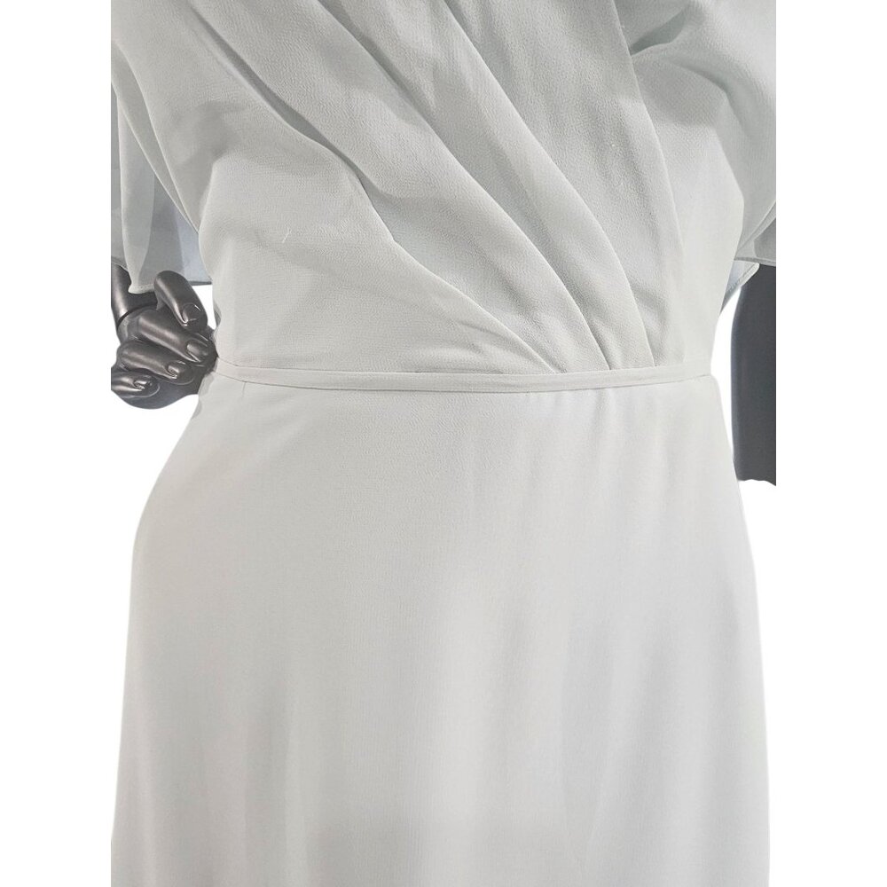 NWOT Seaglass Chiffon Flutter Sleeve A-Line Maxi Formal Dress - Mori Lee - Picture 4 of 11